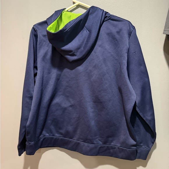 Under Armour Navy Hoodie with Neon Accents - Picture 2 of 4